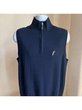 NWOT Fairway & Greene Navy Merino Wool Vest Sz S